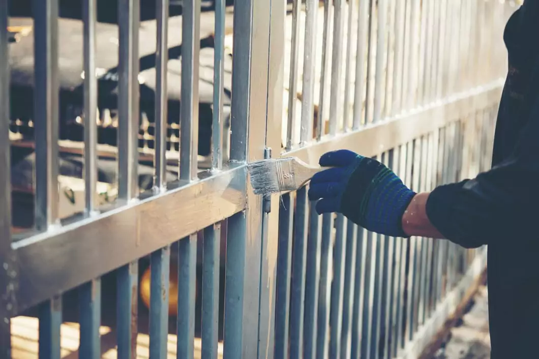 Painting a Metal Fence